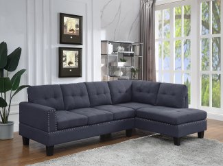 56475- Jeimmur Sectional Sofa , Gray Linen