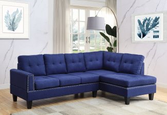 56480- Jeimmur Sectional Sofa , Blue Linen