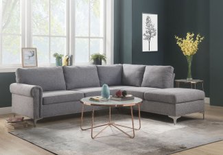 52755 Melvyn Sectional Sofa - 52755 - Gray Fabric