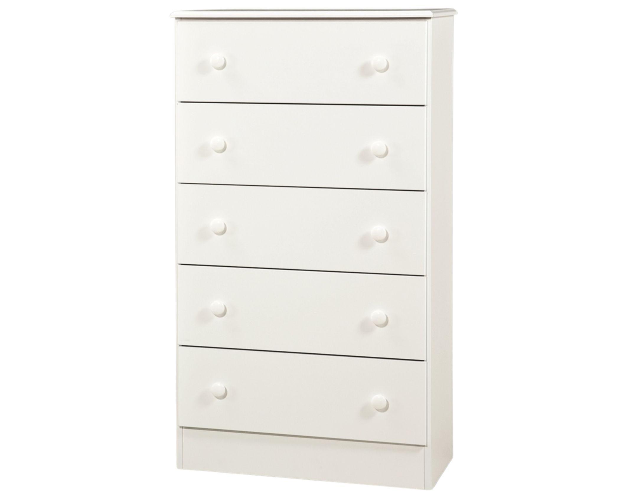 (image for) 193 5 Drawer White Chest - Click Image to Close