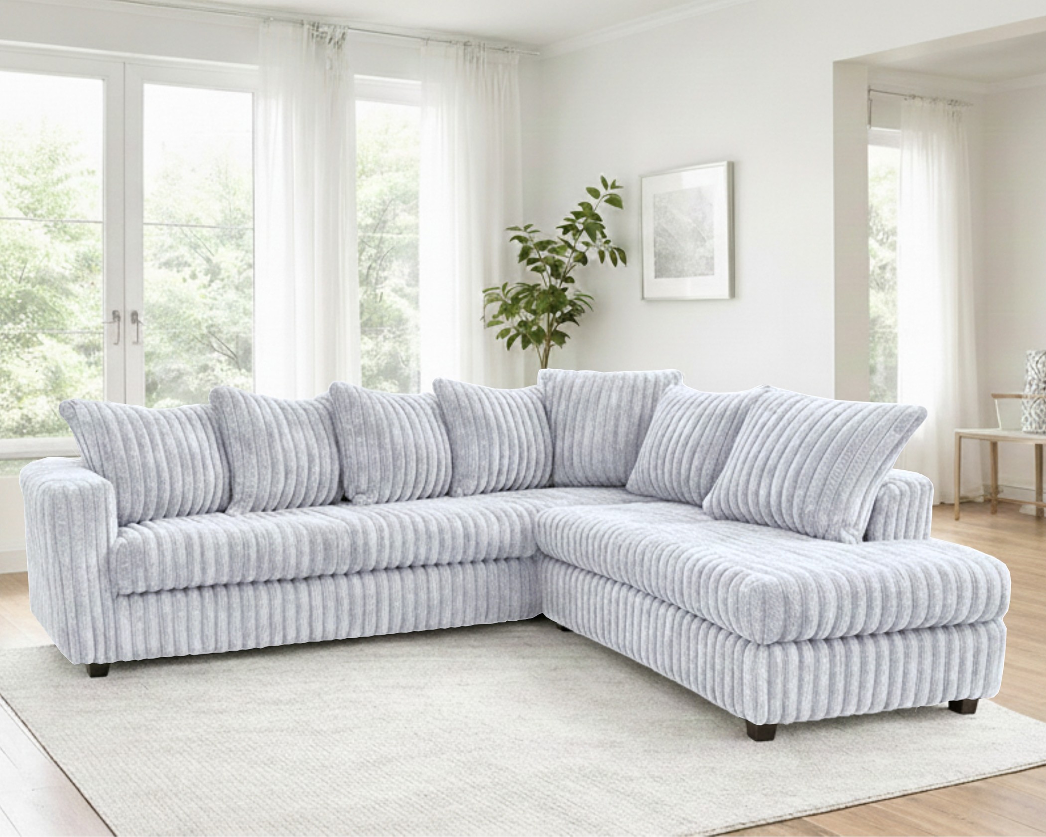 (image for) 300 Hugo Corduroy Sectional Silver