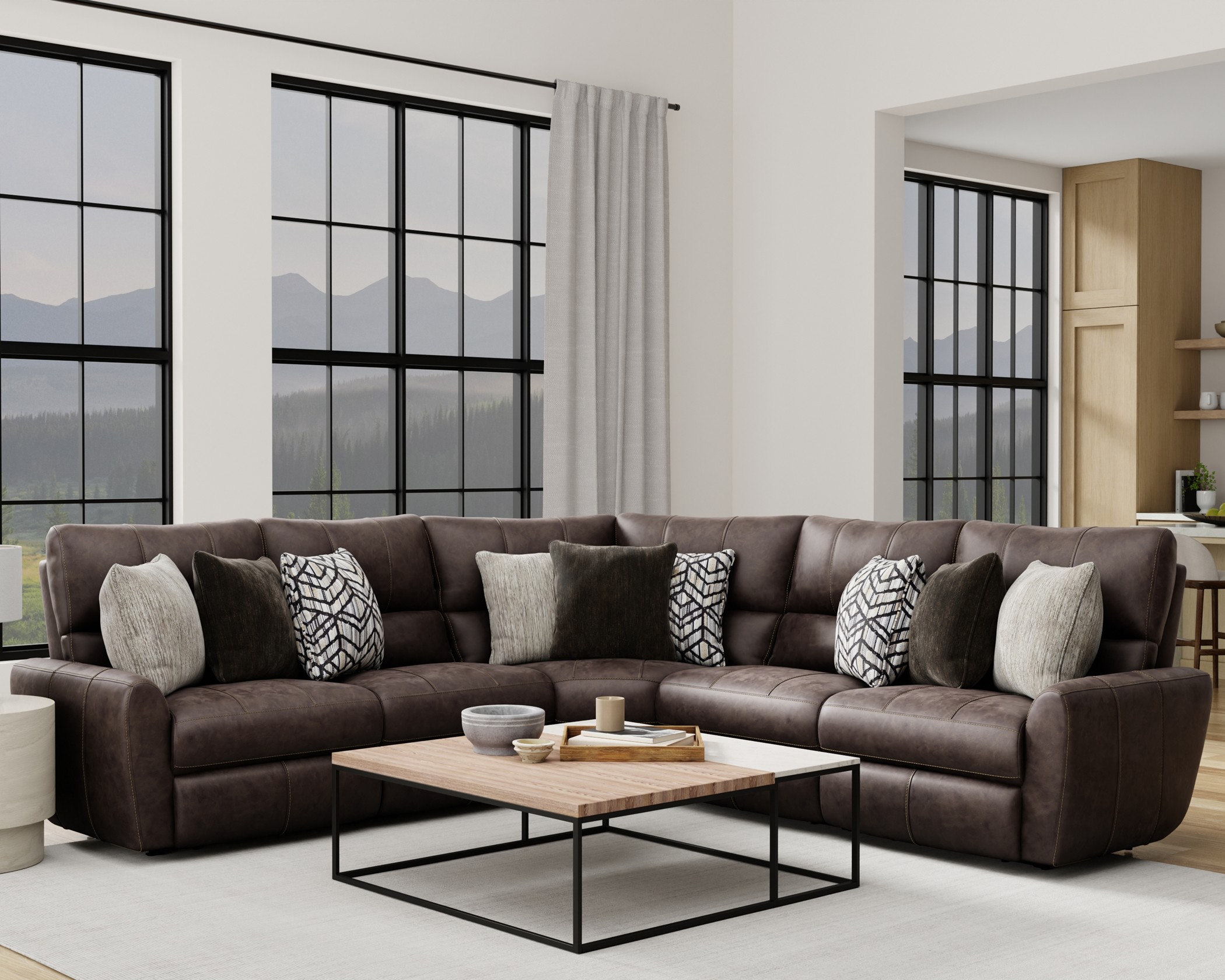 (image for) 6428 Royster chocolate Sectional