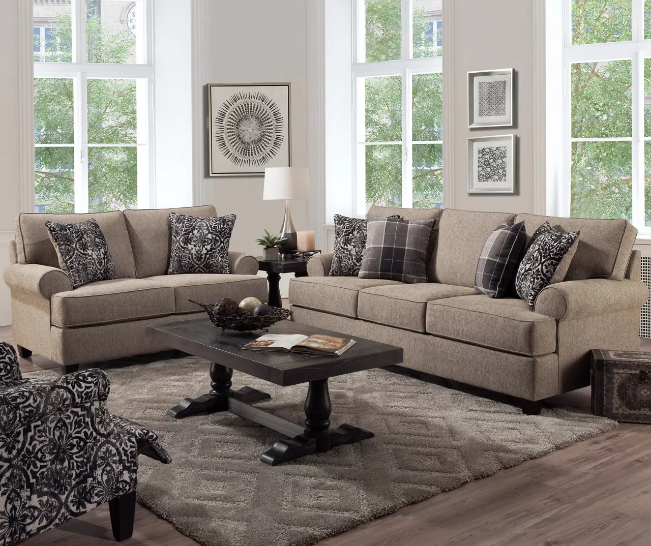 (image for) Charleston Taupe Sofa and loveseat