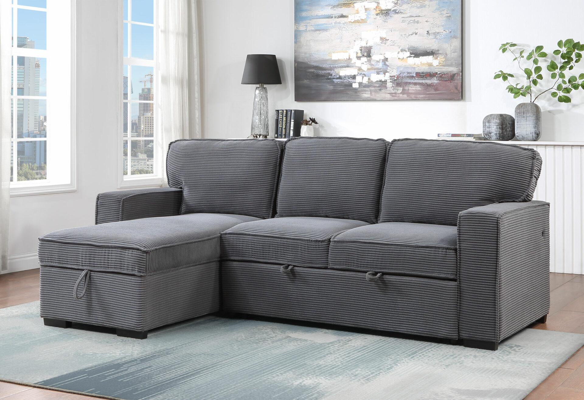 (image for) U0203 Reversible Grey Chaise