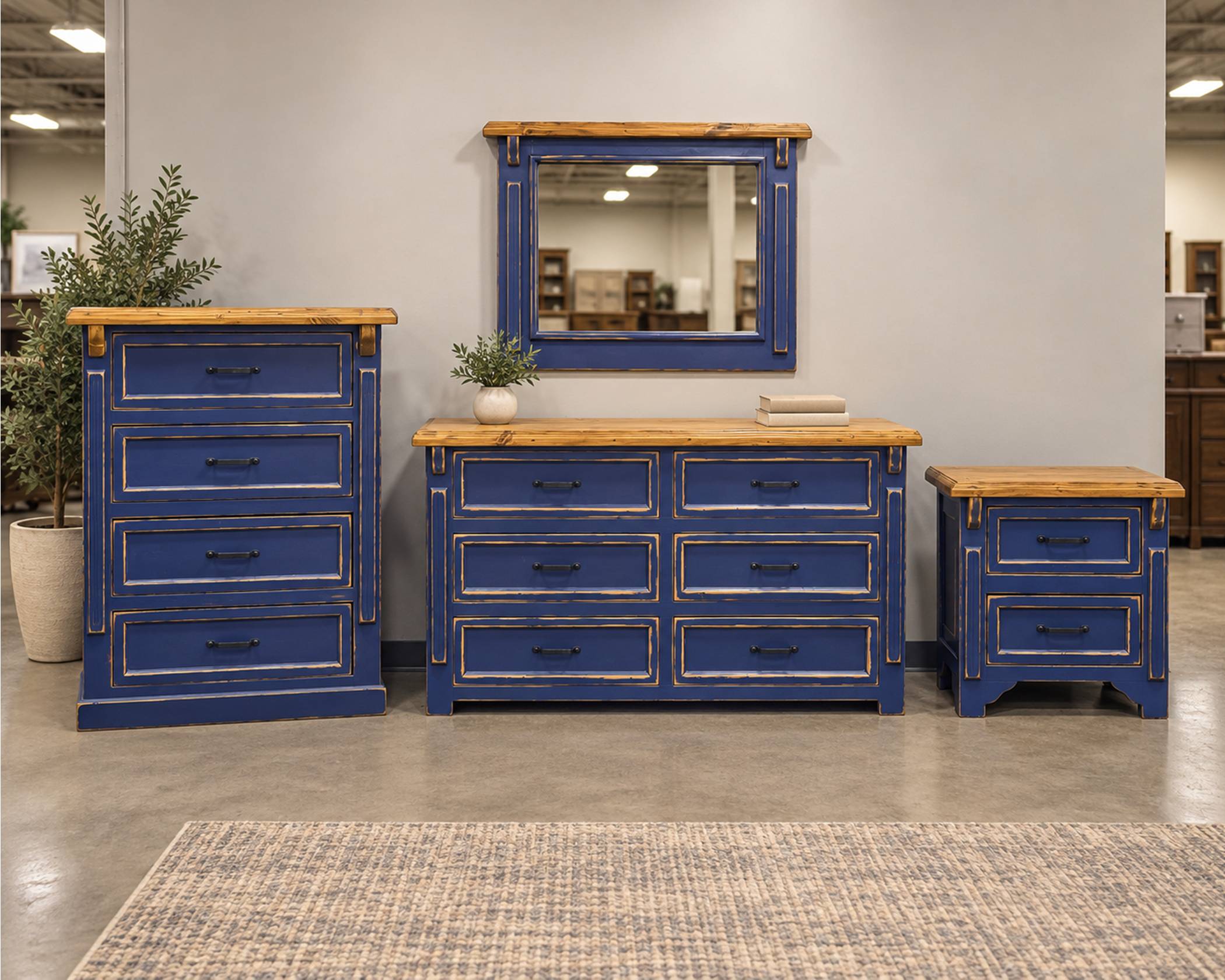(image for) Alis Nogal Blue 4 Pc 1 Set in Stock