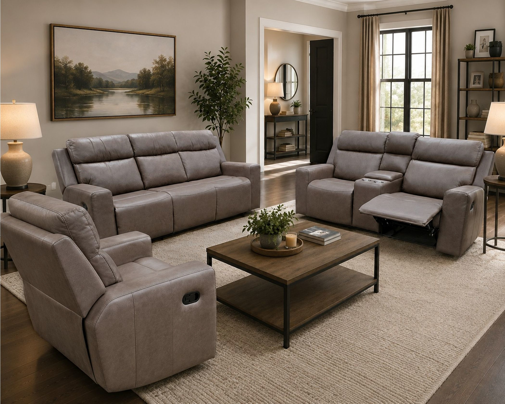 Barron Vegan Sofa and Loveseat (image for) Barron Vegan Sofa and Loveseat