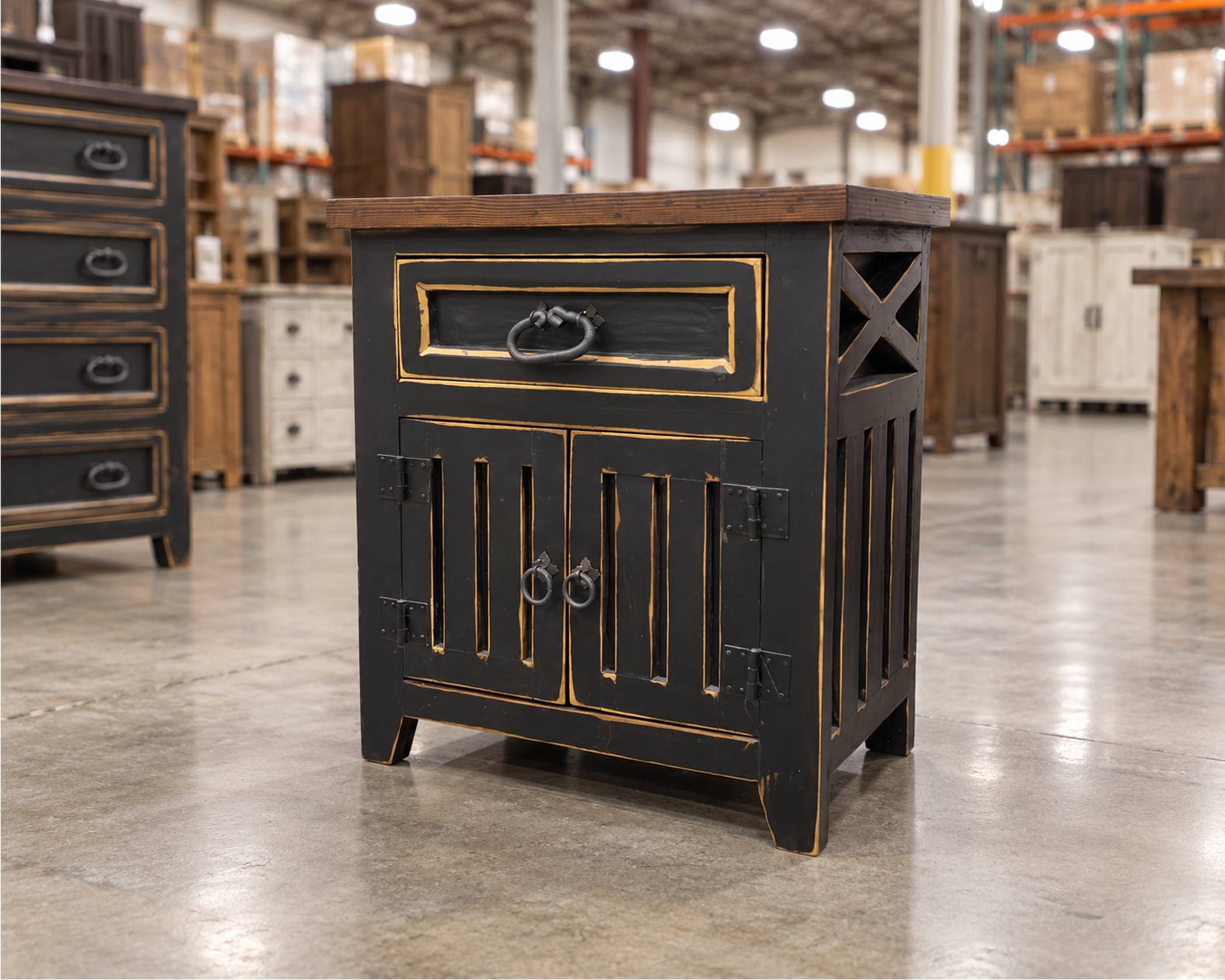 (image for) Las Cruces Black Walnut Nightstand 6 In Stock