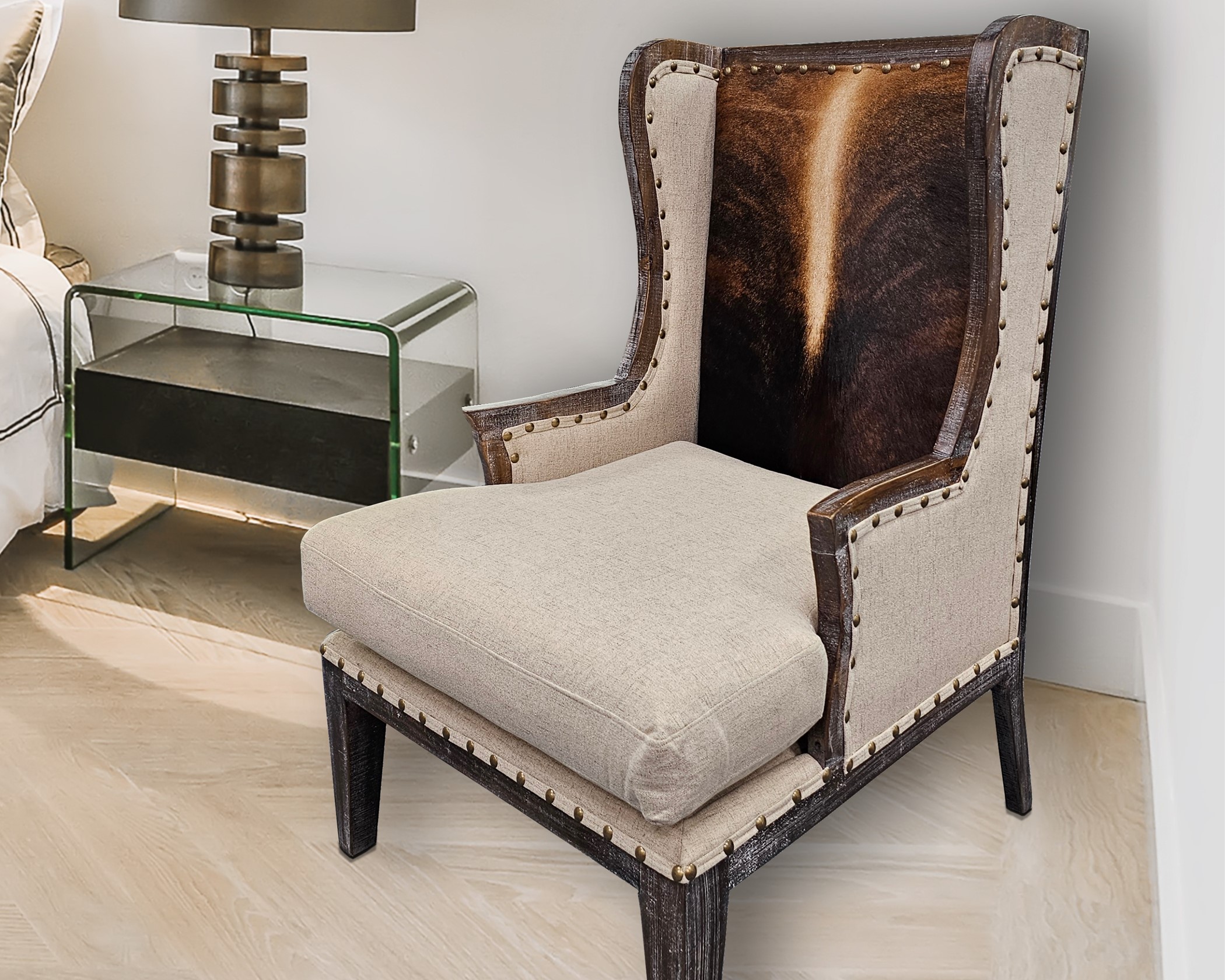 (image for) Cowhide Accent Chair - Click Image to Close